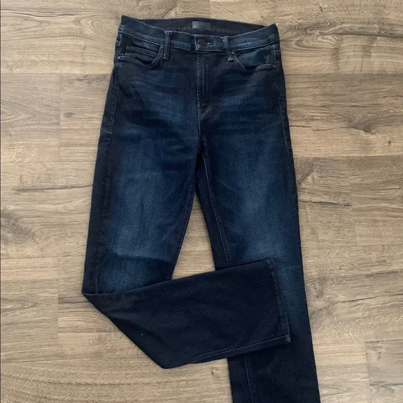 Mother Mid Rise Dazzler Ankle in Now Or Never Stretch Crop Jeans Size 28